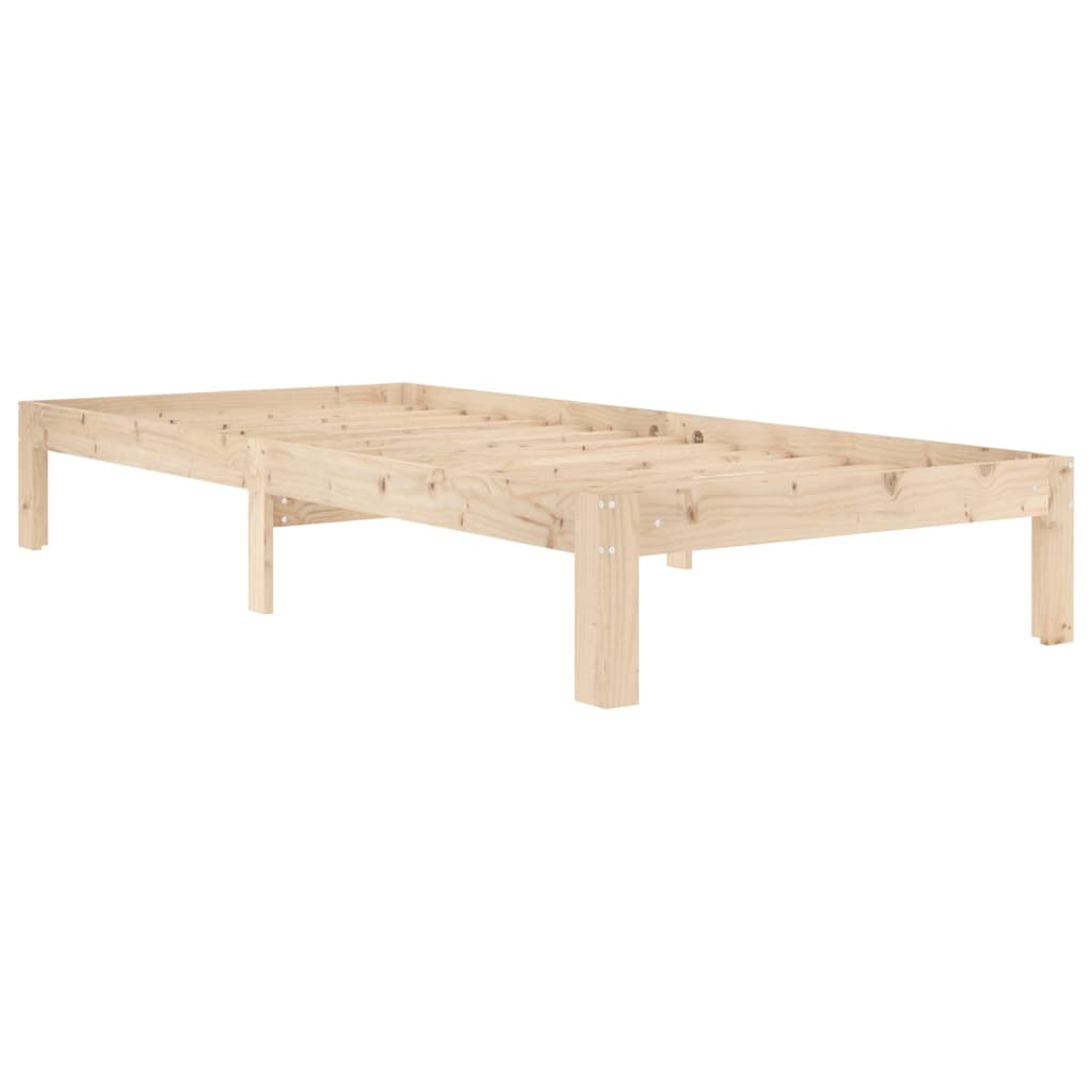Cadre de lit sans matelas bois de pin massif 90x200 cm - XIOS
