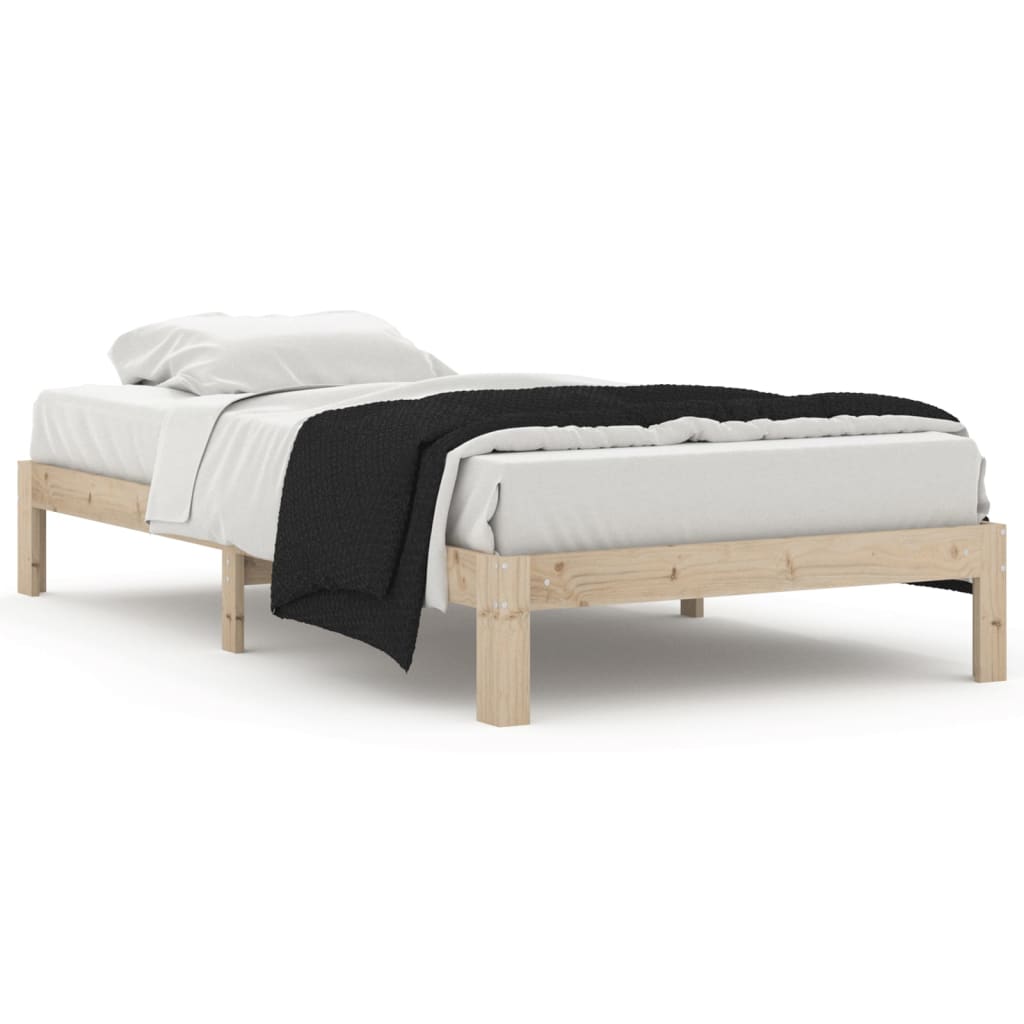 Cadre de lit sans matelas bois massif de pin 100x200 cm - XIOS