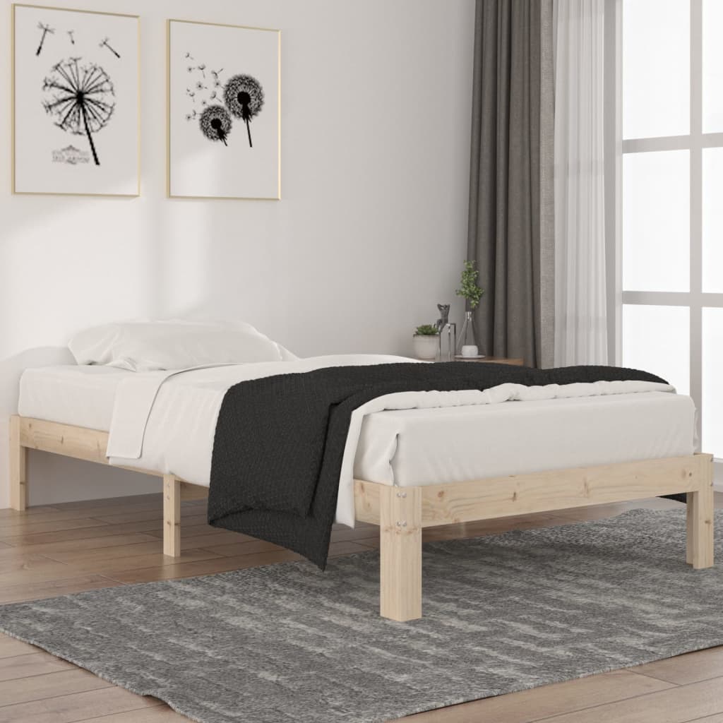 Cadre de lit sans matelas bois massif de pin 100x200 cm - XIOS