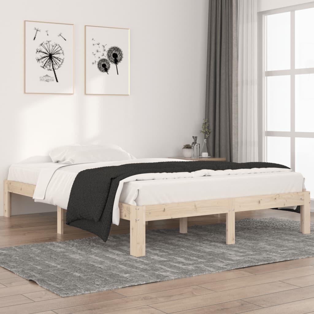 Cadre de lit sans matelas bois massif de pin 140x200 cm - XIOS