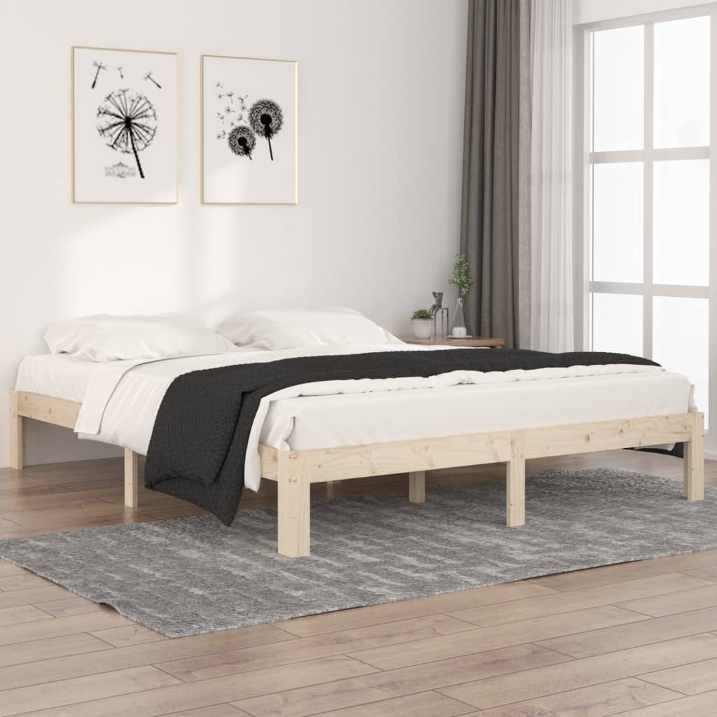 Cadre de lit sans matelas bois massif de pin 160x200 cm - XIOS