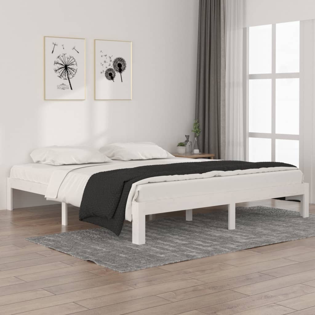 Cadre de lit sans matelas blanc 180x200 cm - XIOS