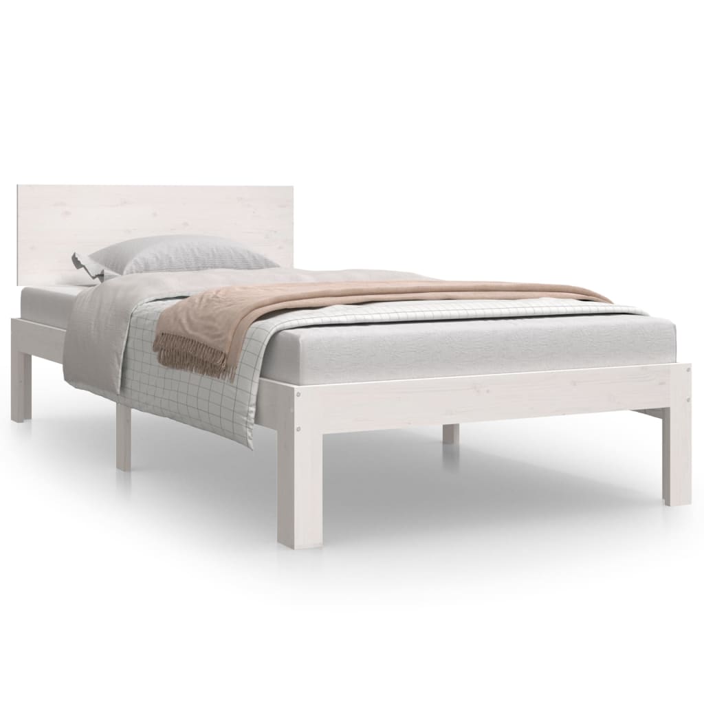 Cadre de lit sans matelas blanc 90x190 cm - XIOS