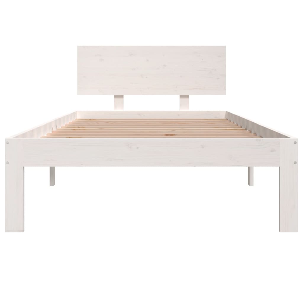 Cadre de lit sans matelas blanc 90x190 cm - XIOS