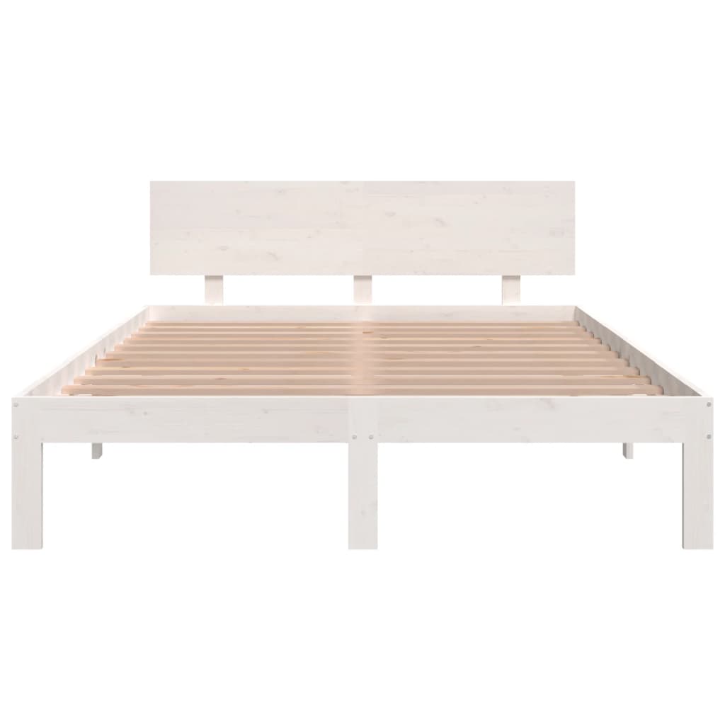 Cadre de lit sans matelas blanc 135x190 cm - XIOS