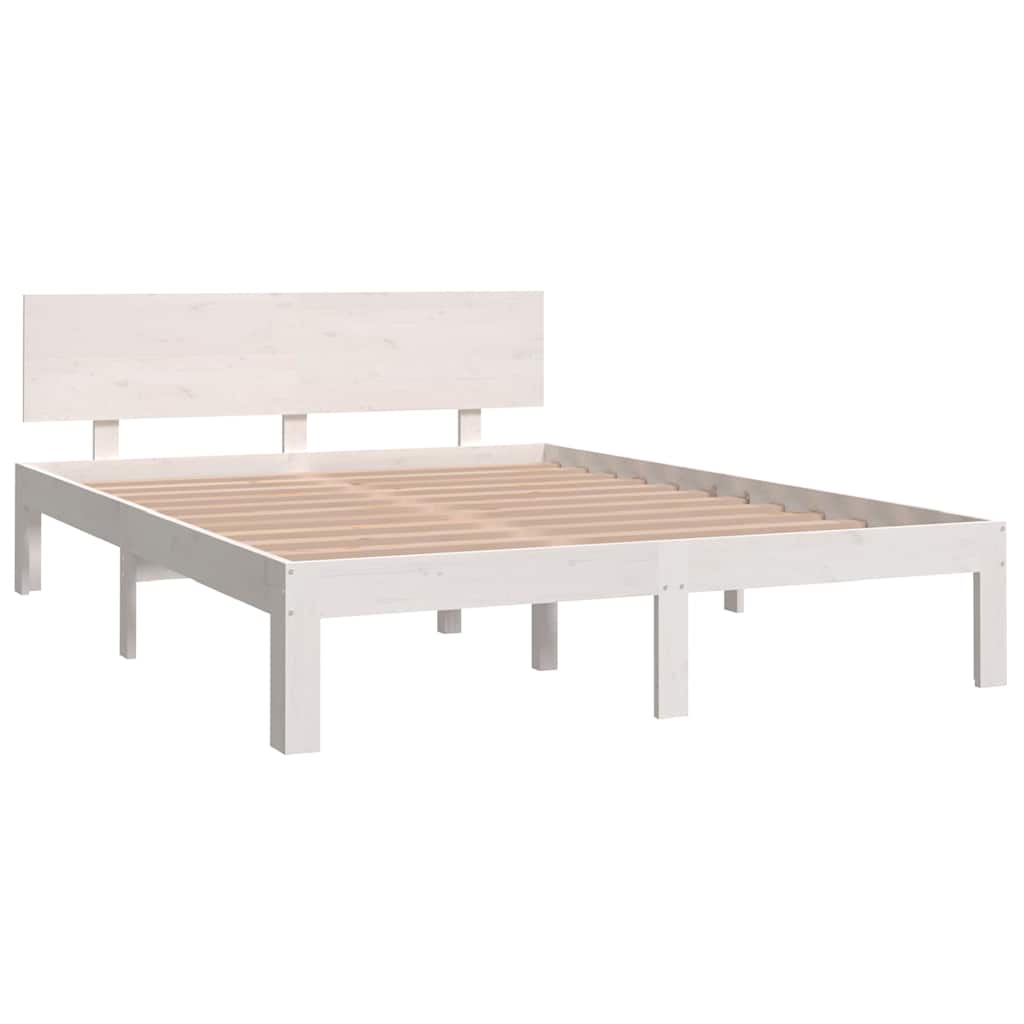 Cadre de lit sans matelas blanc 150x200 cm - XIOS
