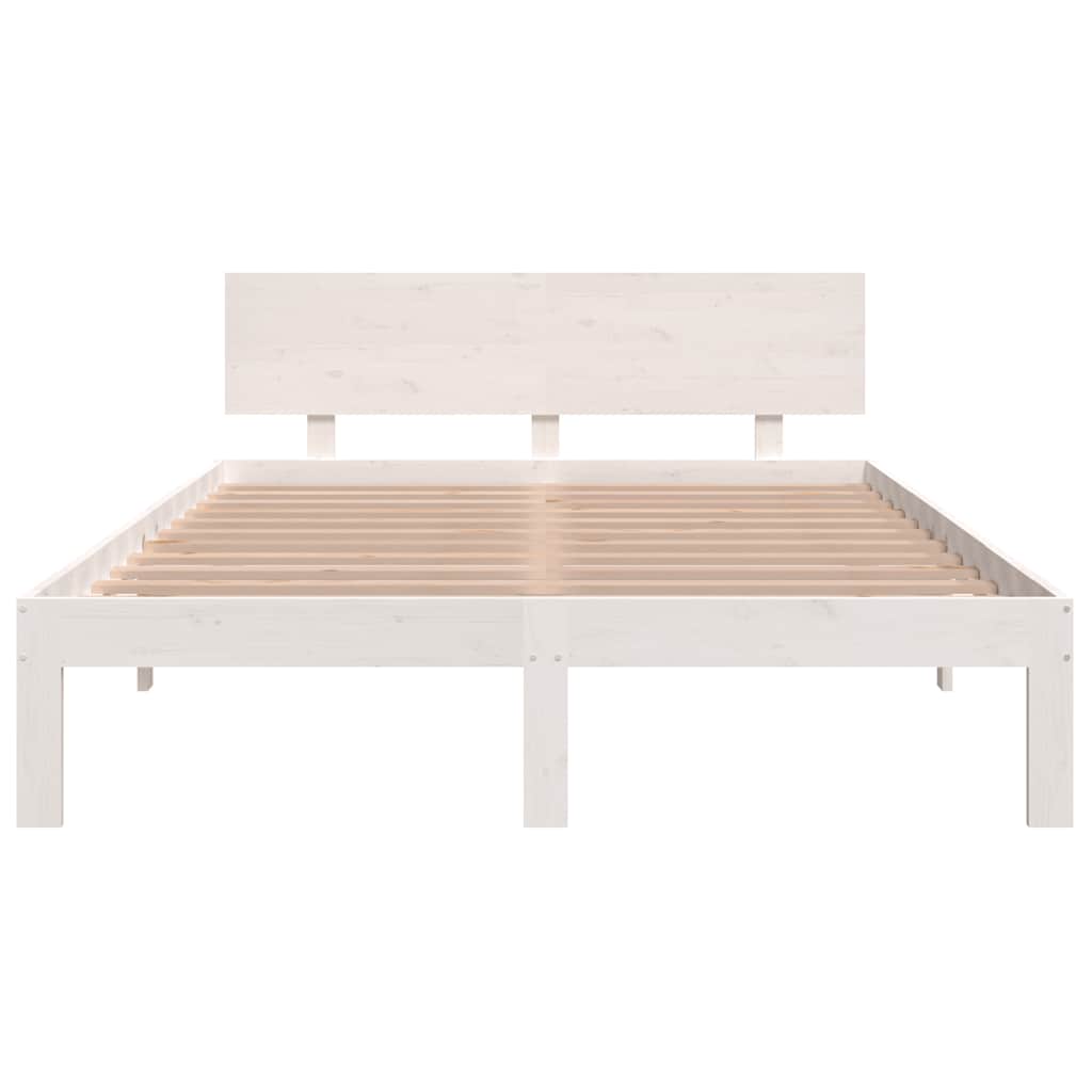 Cadre de lit sans matelas blanc 150x200 cm - XIOS