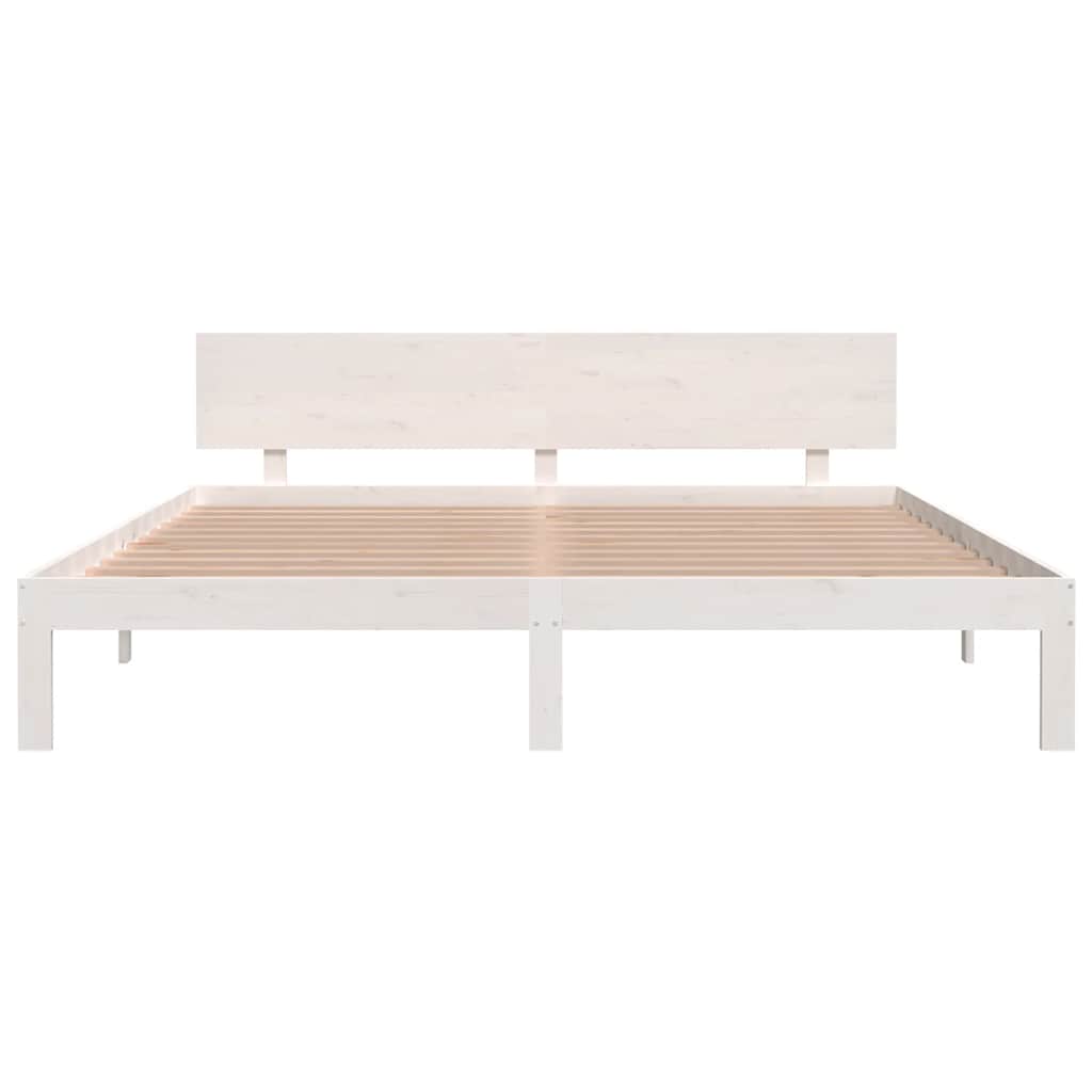 Cadre de lit sans matelas blanc 180x200 cm - XIOS
