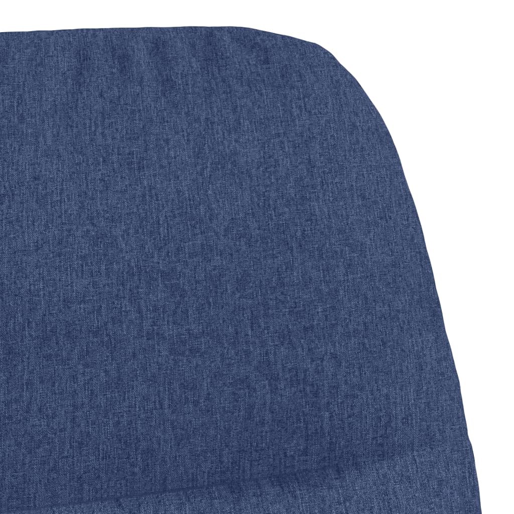 Chaise à bascule avec repose-pied Bleu Tissu - XIOS
