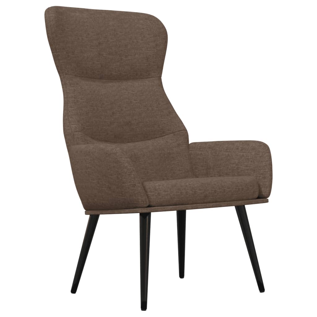 Chaise de relaxation avec tabouret Taupe Tissu Fauteuils vidaXL
