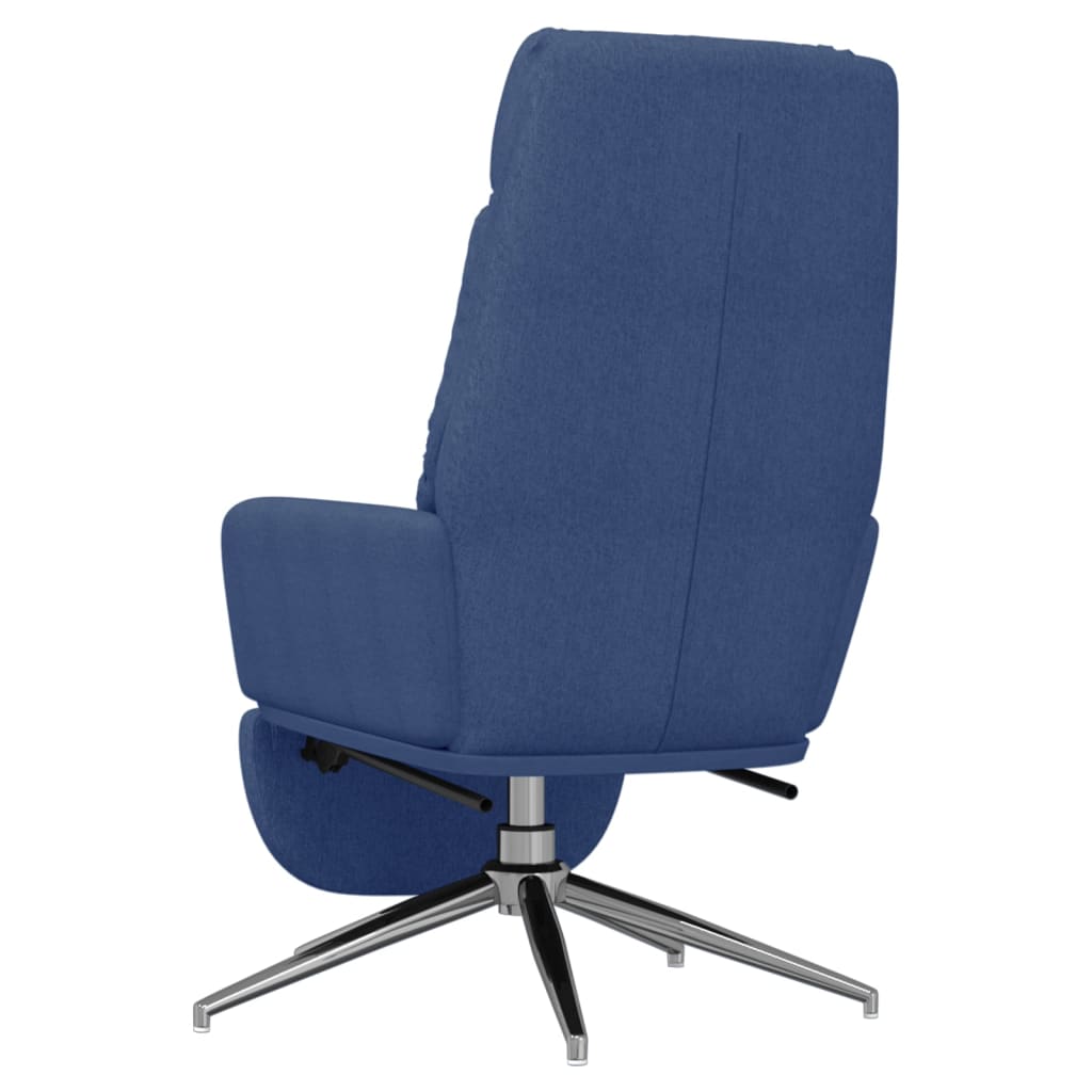 Chaise de relaxation avec repose-pied Bleu Tissu - XIOS