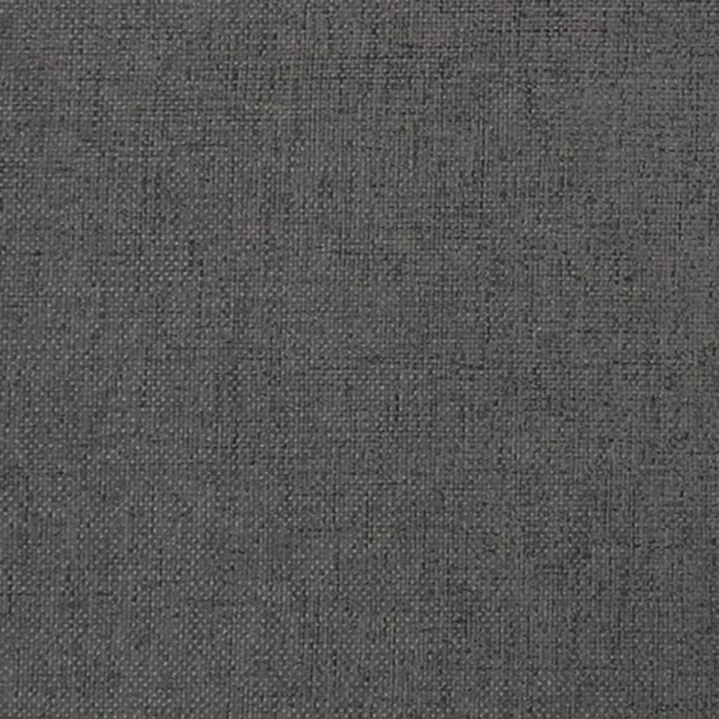 Chaise de relaxation avec tabouret Gris foncé Tissu Fauteuils vidaXL