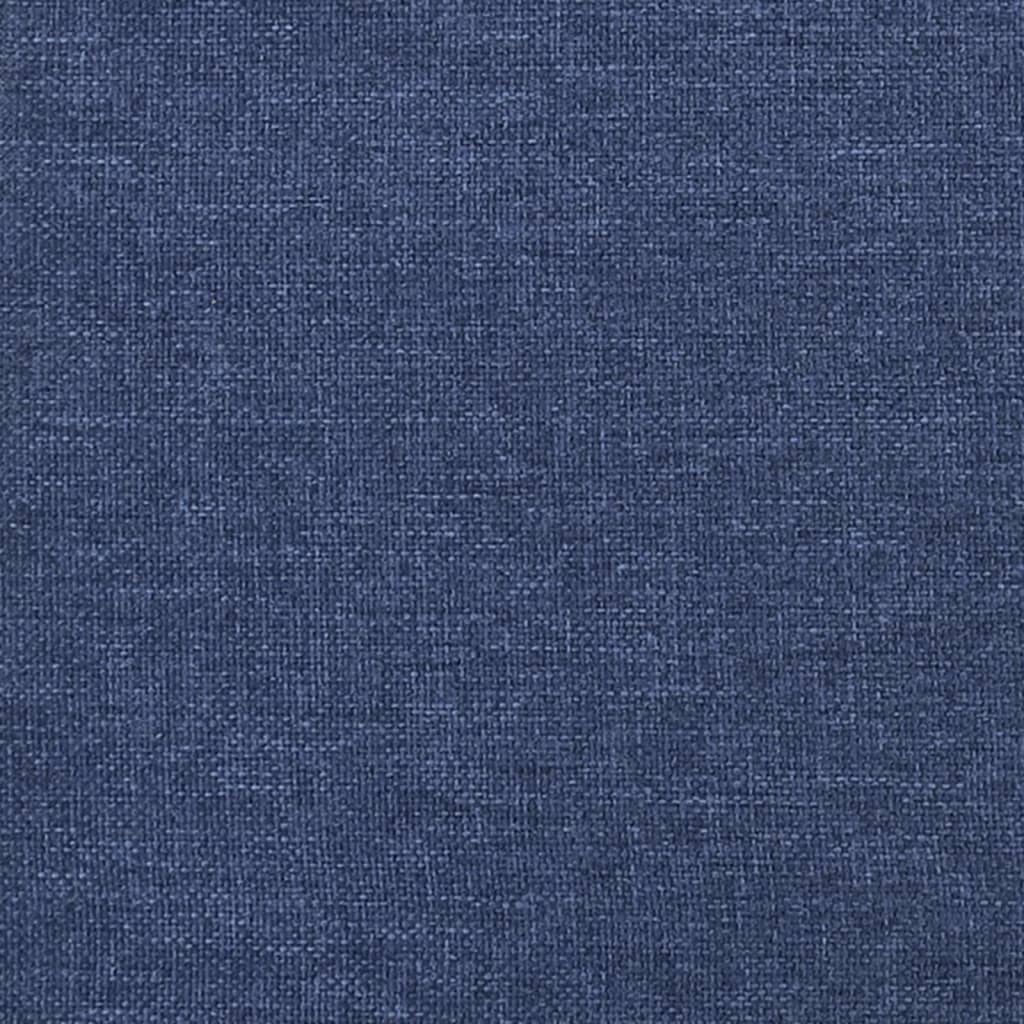 Chaise de relaxation avec tabouret Bleu Tissu Fauteuils vidaXL