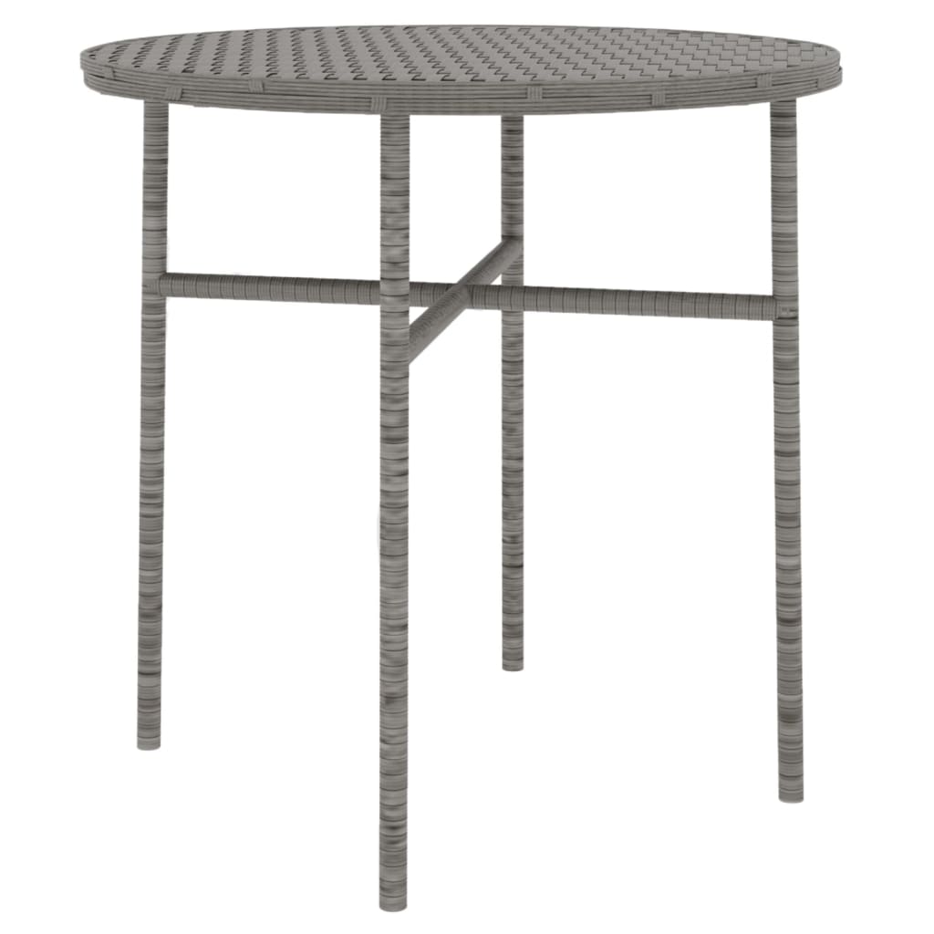 Ensemble à manger de jardin 3 pcs Résine tressée Gris