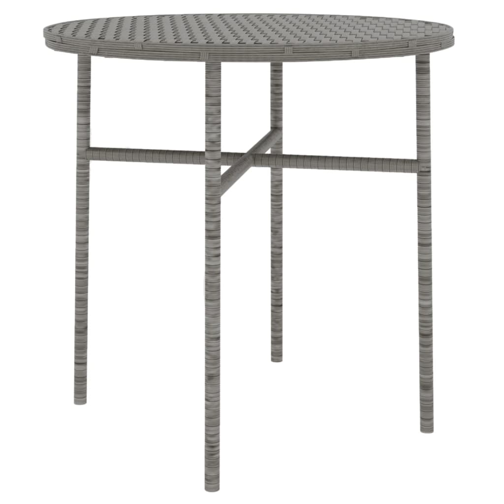 Ensemble à manger de jardin 3 pcs Résine tressée Gris