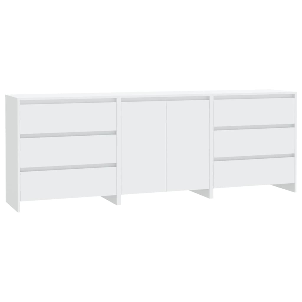 Buffets 3 pcs Blanc Bois d'ingénierie - XIOS