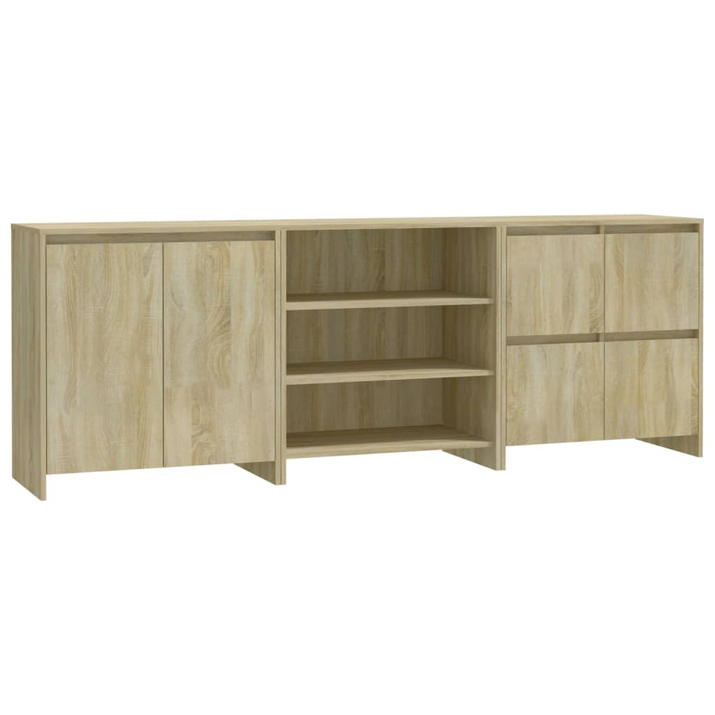 Buffets 3 pcs Chêne sonoma Bois d'ingénierie - XIOS