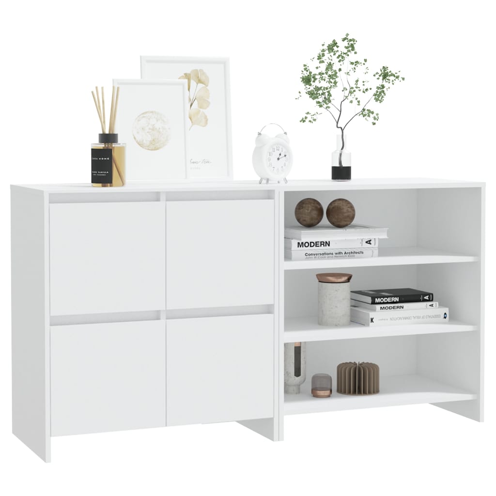 Buffets 2 pcs Blanc Bois d'ingénierie Buffets & bahuts vidaXL