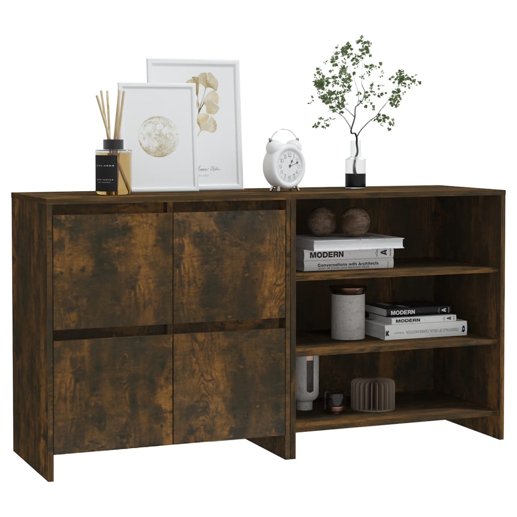 Buffets 2 pcs Chêne fumé Bois d'ingénierie Buffets & bahuts vidaXL