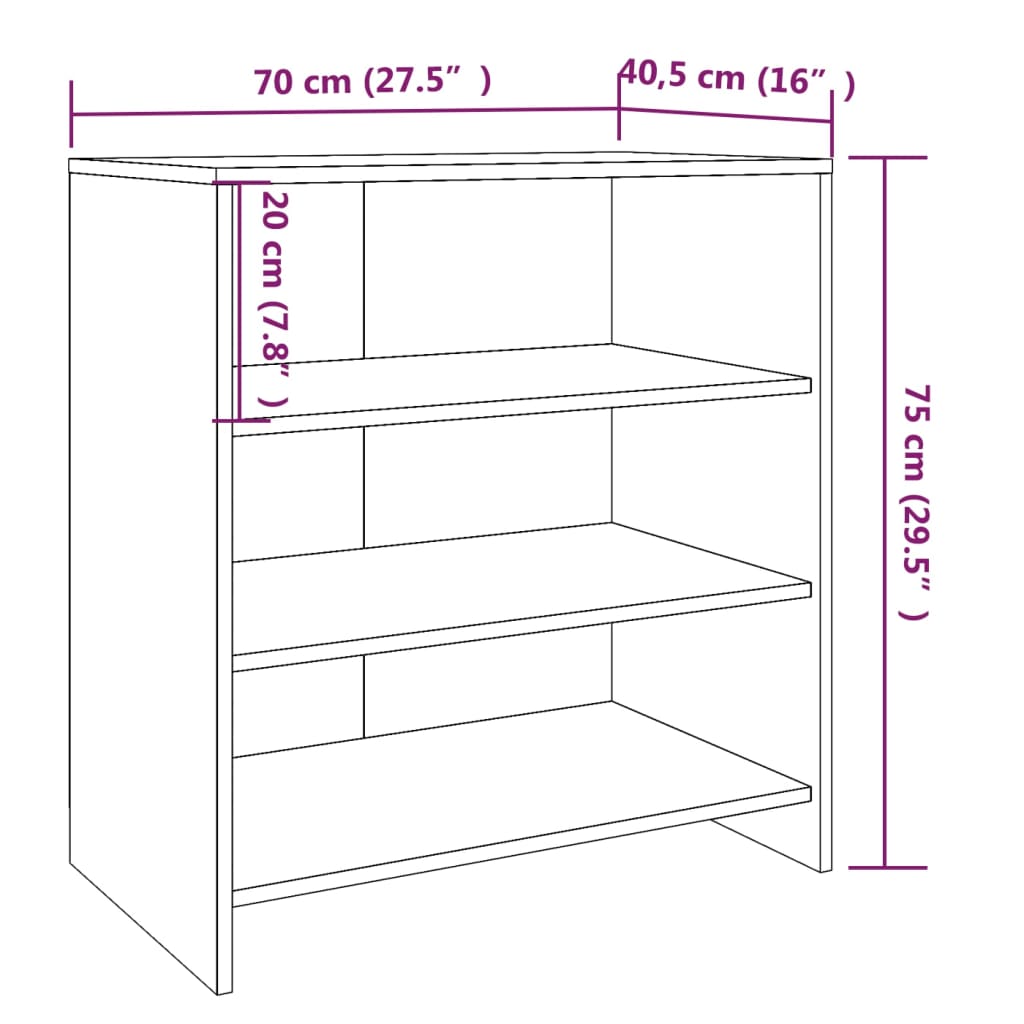 Buffets 2 pcs Chêne fumé Bois d'ingénierie Buffets & bahuts vidaXL