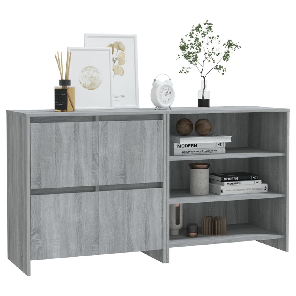 Buffets 2 pcs Sonoma gris Bois d'ingénierie - XIOS