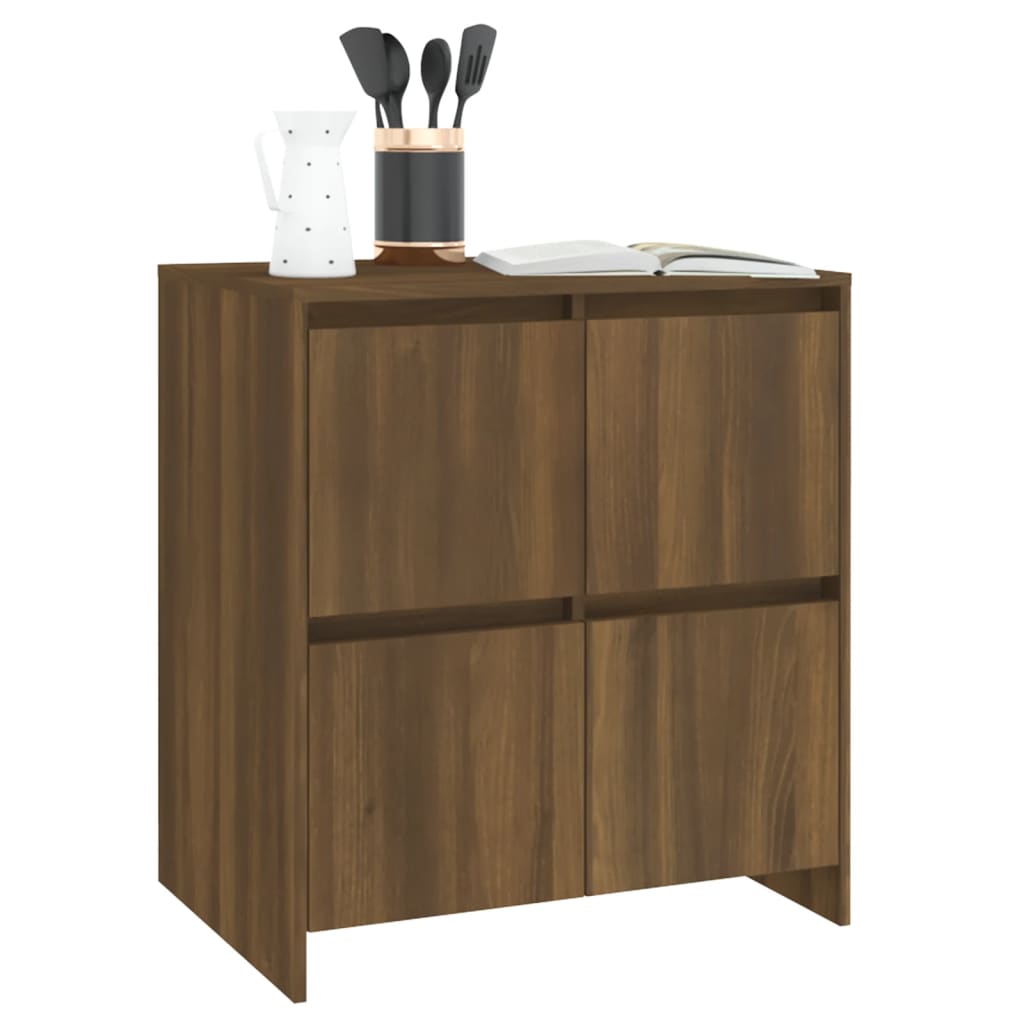 Buffets 2 pcs Chêne marron 70x41x75 cm Bois d'ingénierie - XIOS