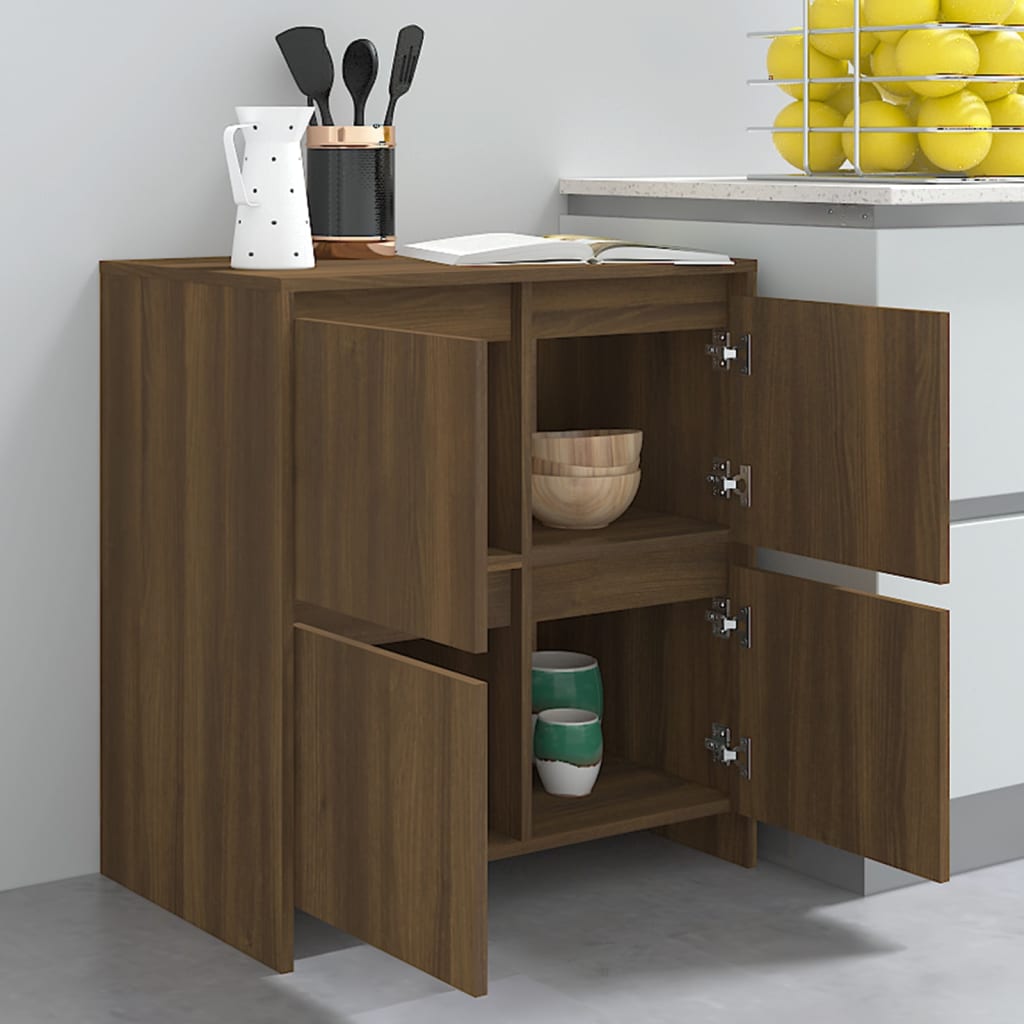 Buffets 2 pcs Chêne marron 70x41x75 cm Bois d'ingénierie - XIOS
