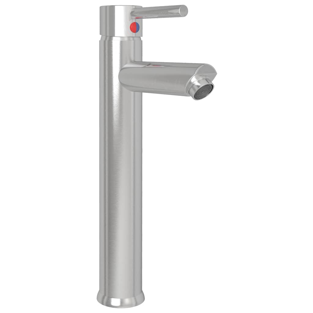 Lavabo de bain avec robinet et drain à poussoir Verre trempé Lavabos vidaXL