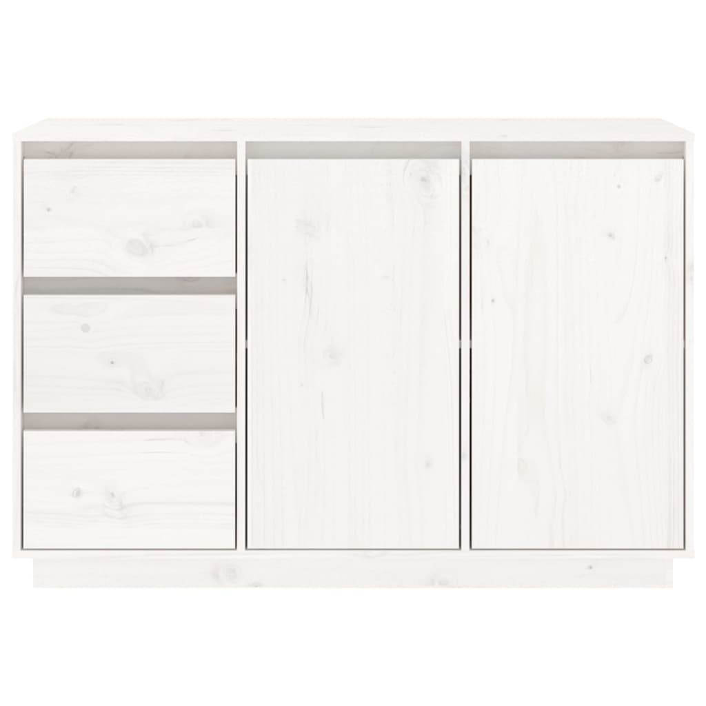 Buffet Blanc 111x34x75 cm Bois massif de pin - XIOS
