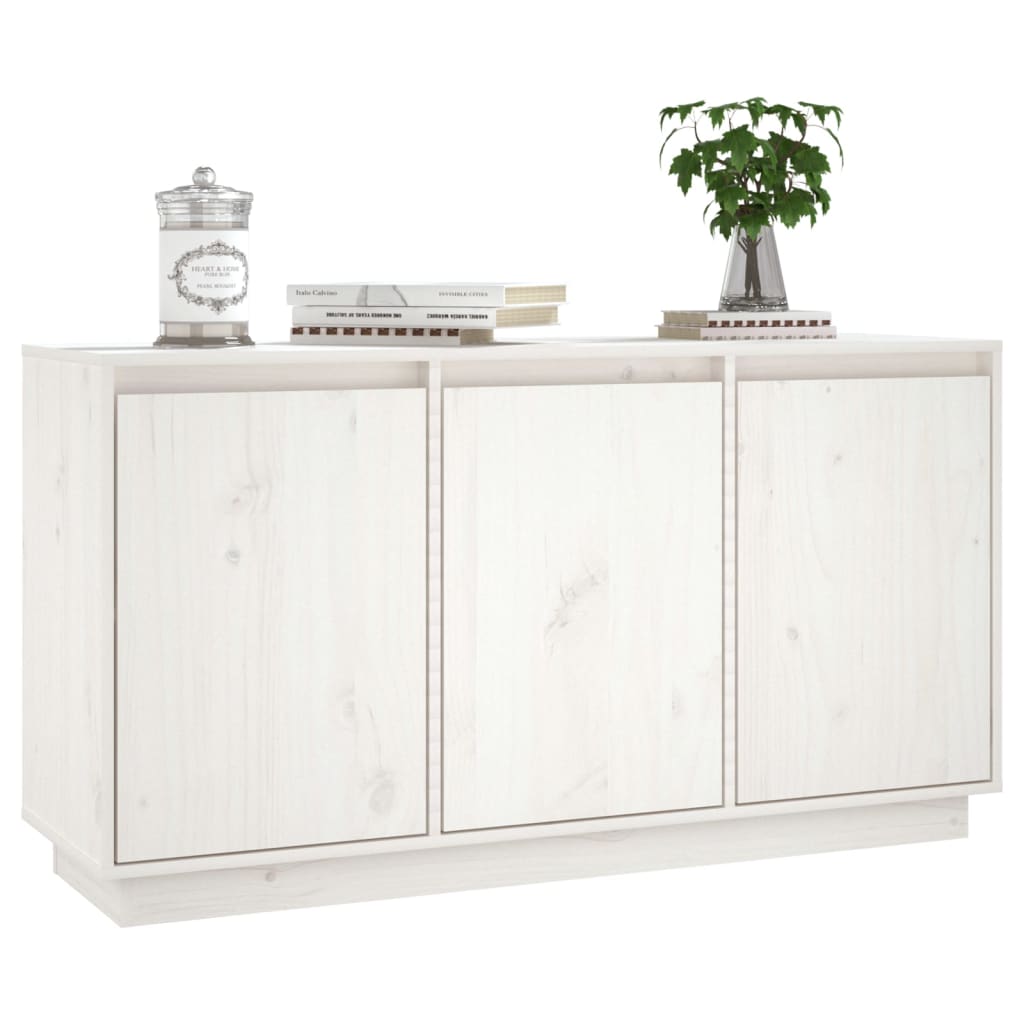 Buffet Blanc 111x34x60 cm Bois massif de pin - XIOS
