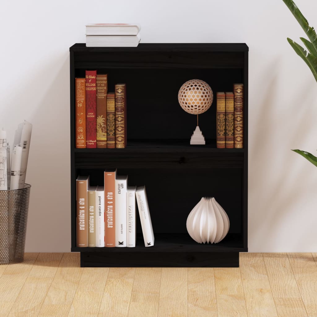 Armoire console Noir 60x34x75 cm Bois de pin solide - XIOS
