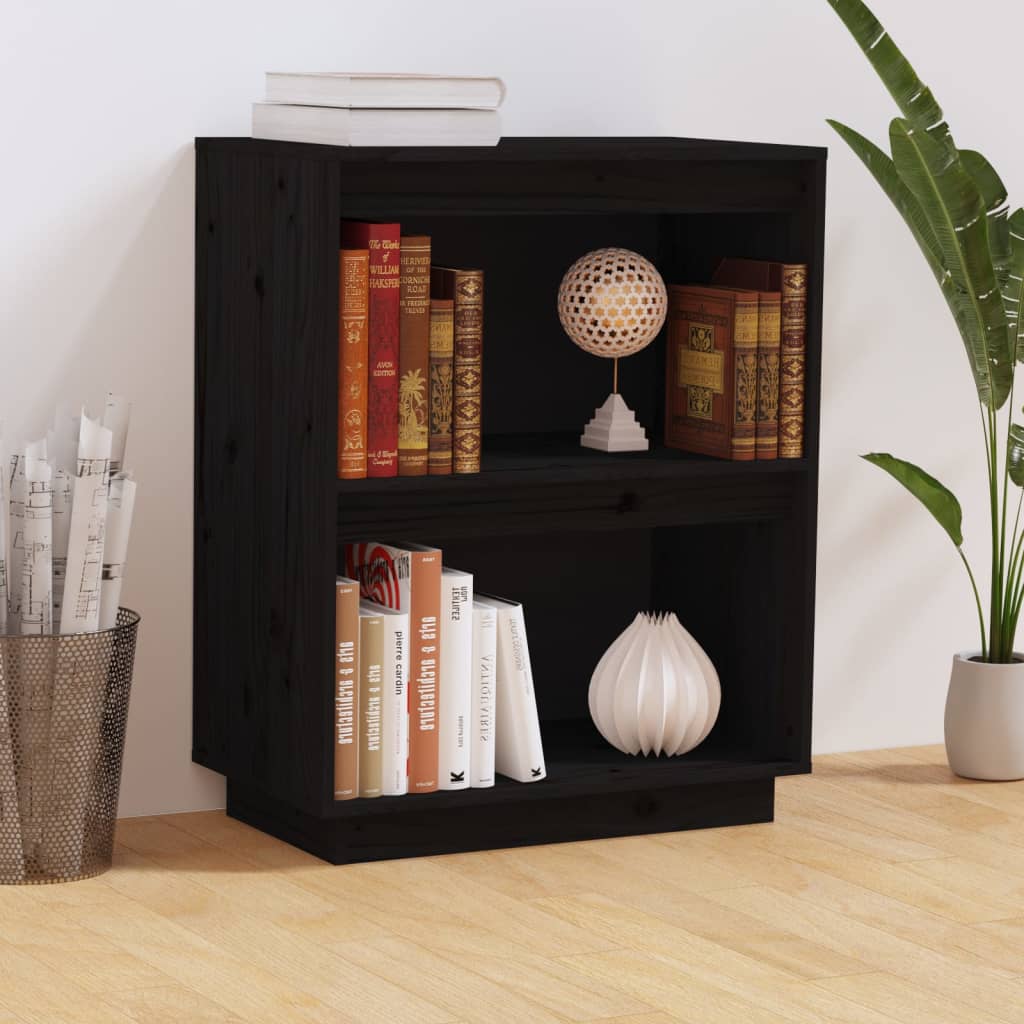 Armoire console Noir 60x34x75 cm Bois de pin solide - XIOS