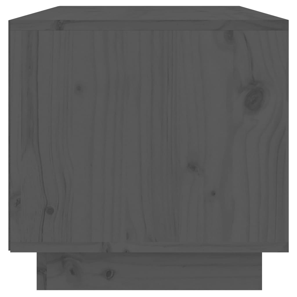 Meuble TV Gris 60x35x35 cm Bois de pin massif - XIOS