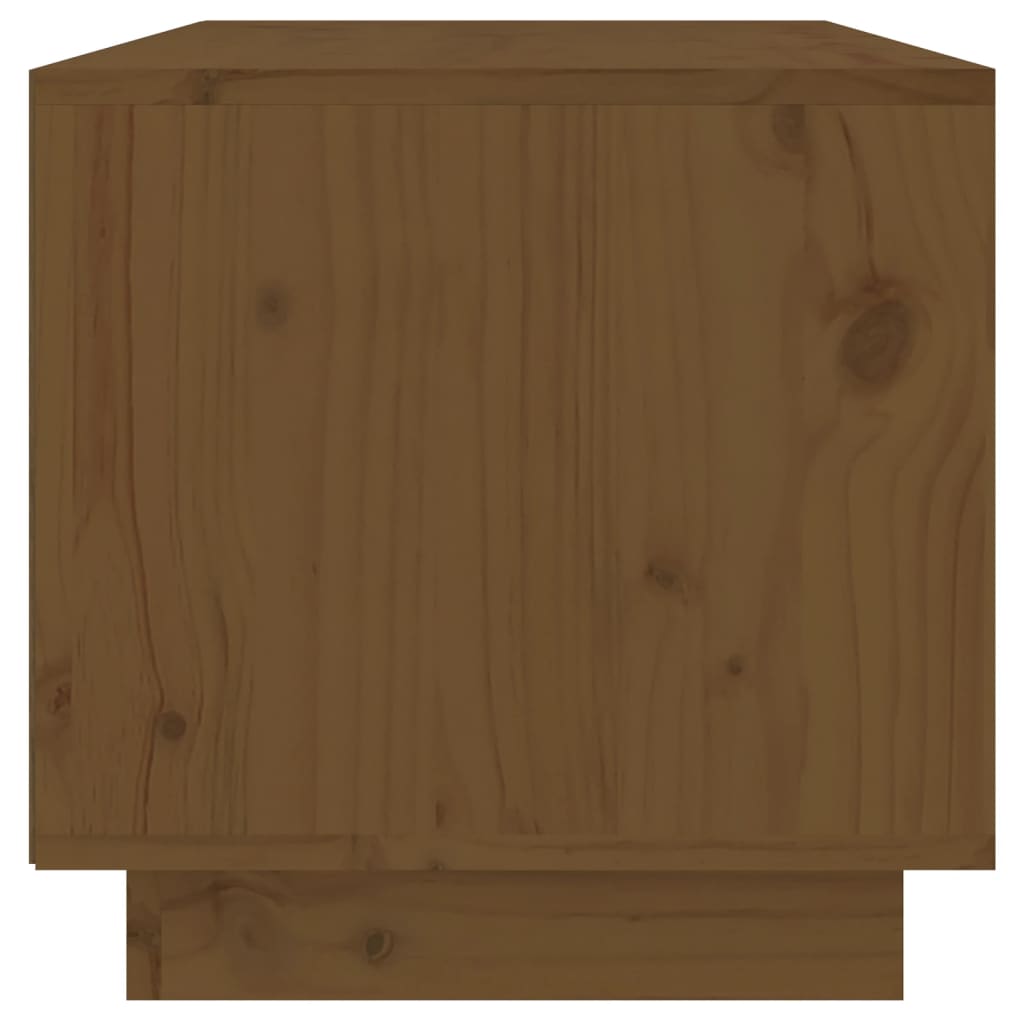Meuble TV Marron miel 60x35x35 cm Bois de pin massif - XIOS