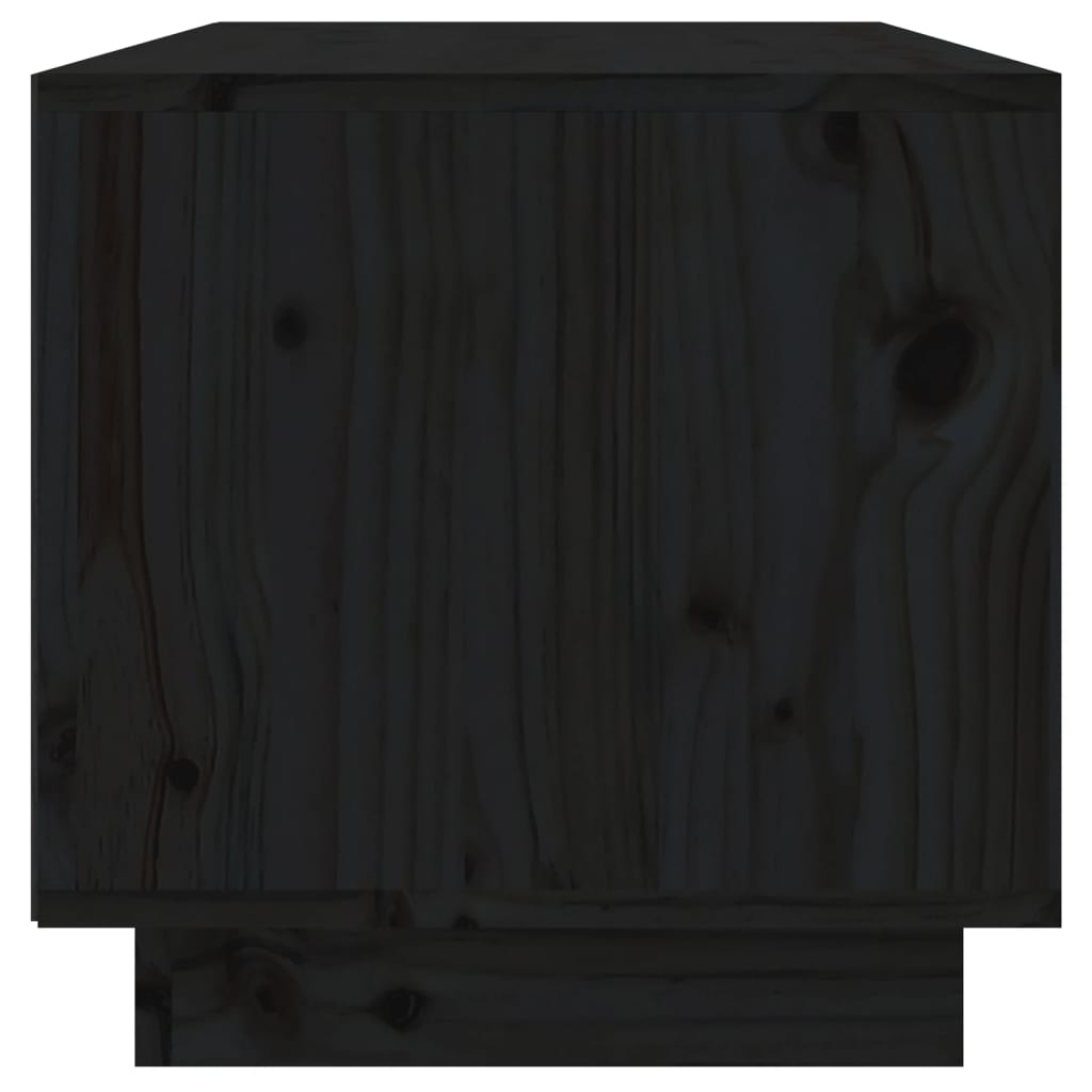Meuble TV Noir 60x35x35 cm Bois de pin massif - XIOS