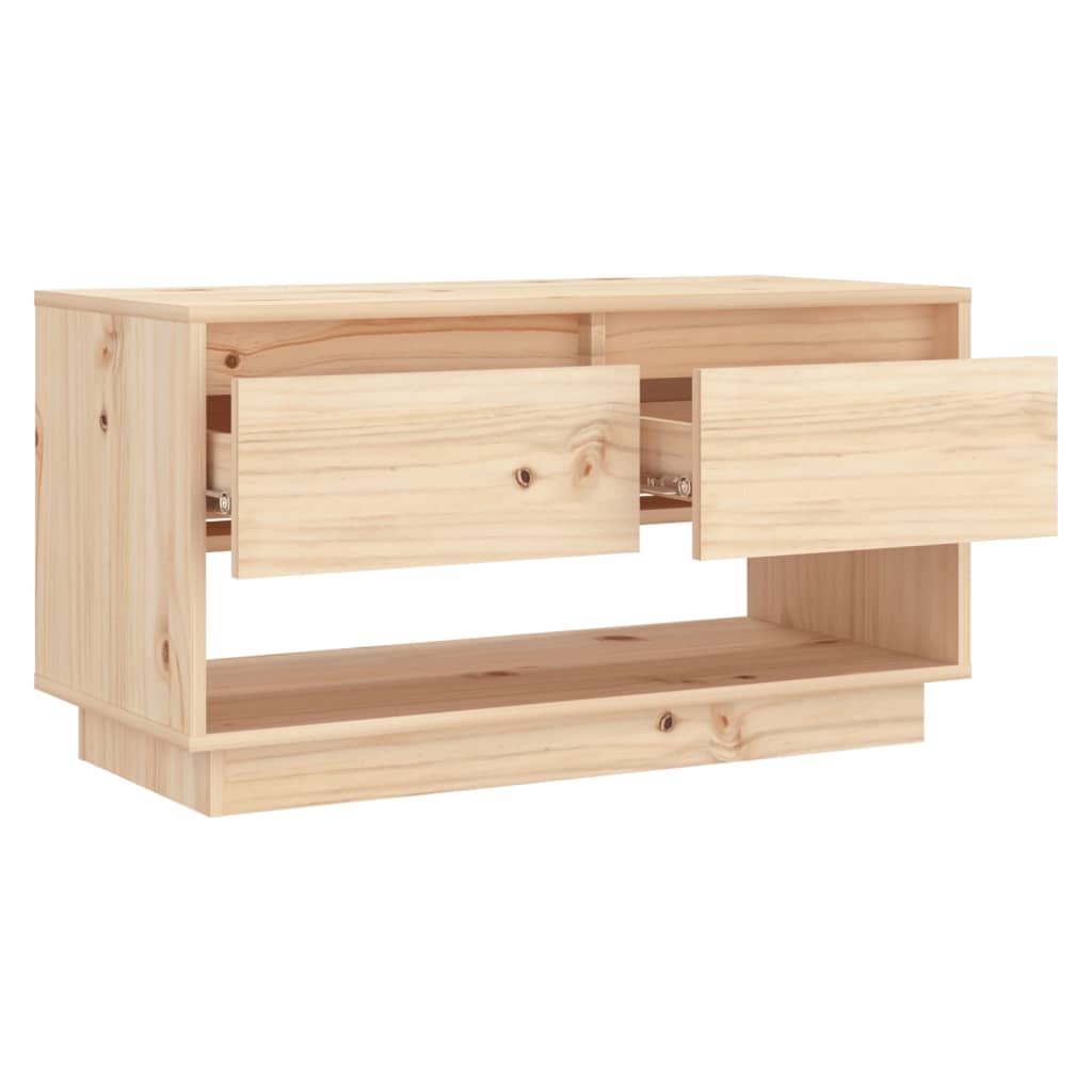 Meuble TV 74x34x40 cm Bois de pin massif - XIOS