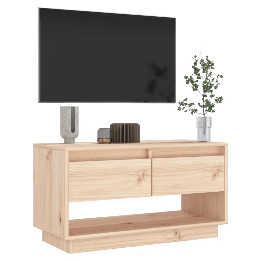 Meuble TV 74x34x40 cm Bois de pin massif - XIOS