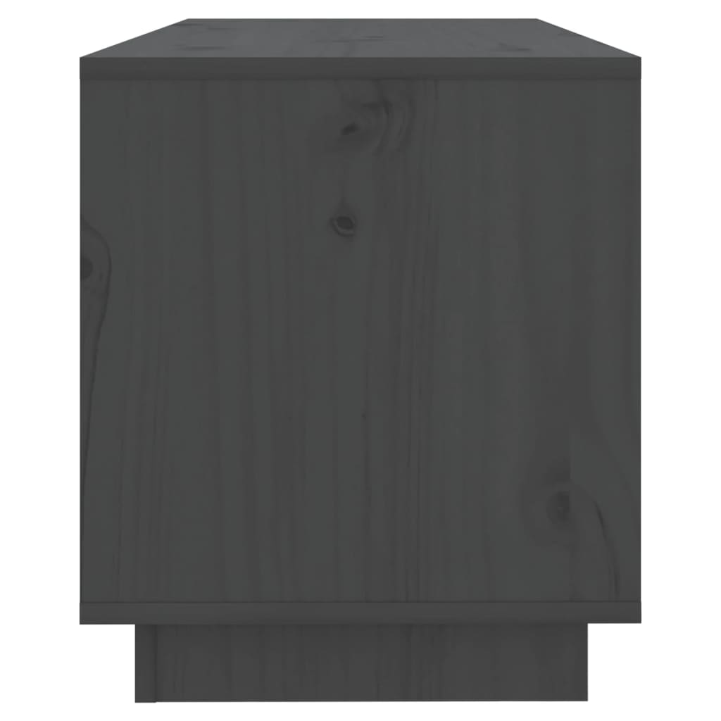 Meuble TV Gris 74x34x40 cm Bois de pin massif - XIOS