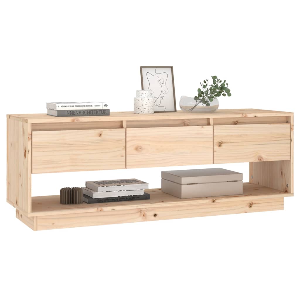 Meuble TV 110,5x34x40 cm Bois de pin massif - XIOS