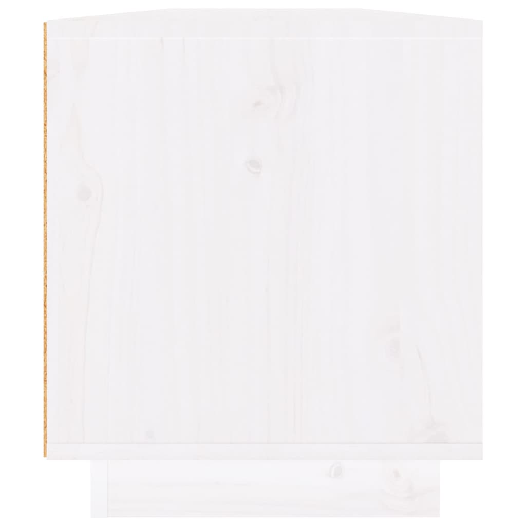 Meuble TV Blanc 110x34x40 cm Bois de pin massif - XIOS
