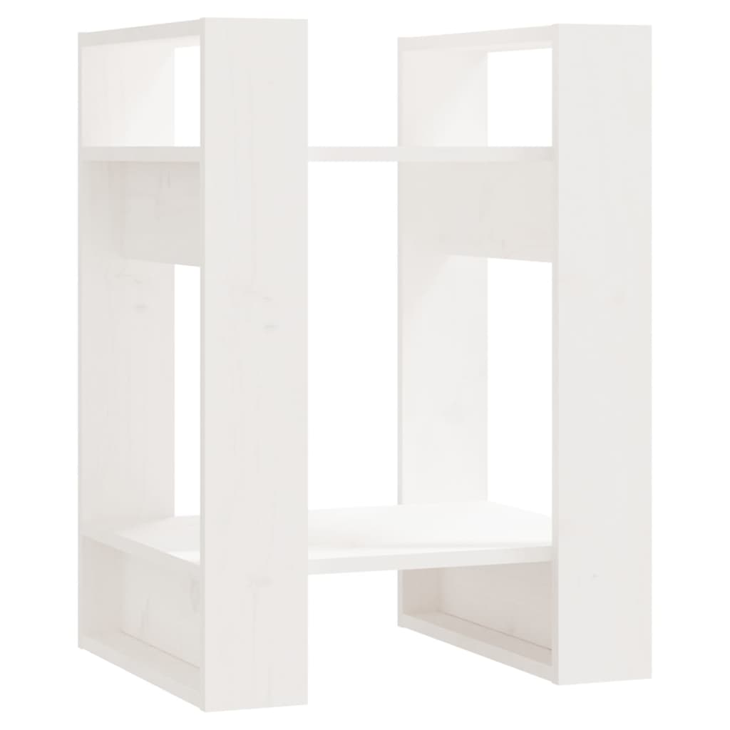 Bibliothèque/Séparateur de pièce Blanc 41x35x57 cm Pin massif - XIOS