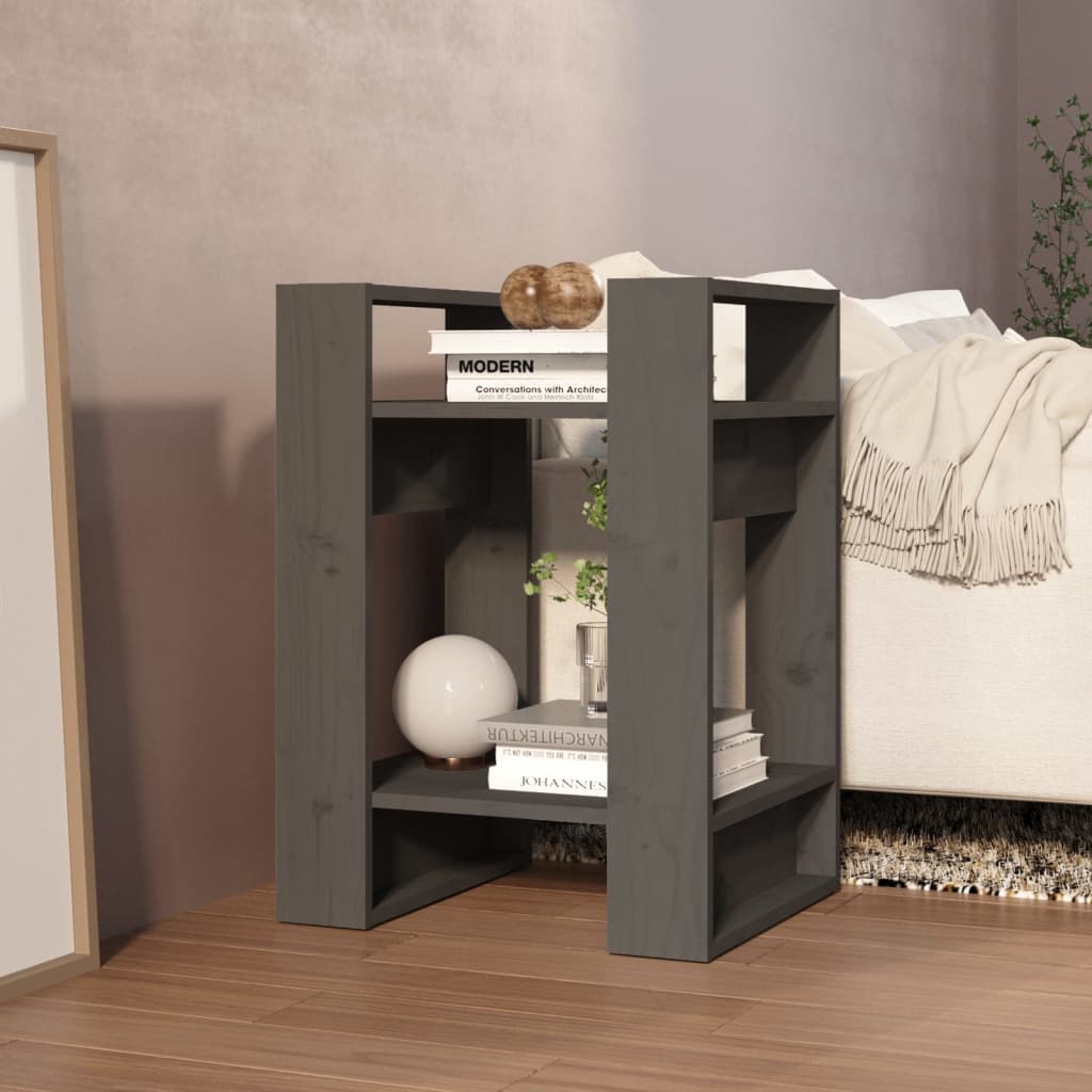 Bibliothèque/Séparateur de pièce Gris 41x35x57 cm Pin solide - XIOS