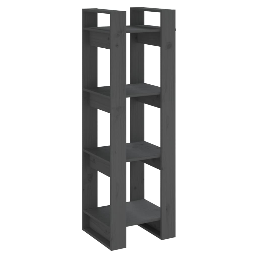 Bibliothèque/Séparateur de pièce Gris 41x35x125 cm Pin solide - XIOS