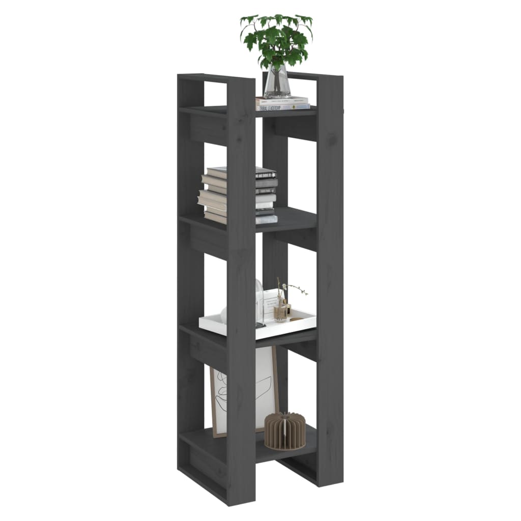Bibliothèque/Séparateur de pièce Gris 41x35x125 cm Pin solide - XIOS