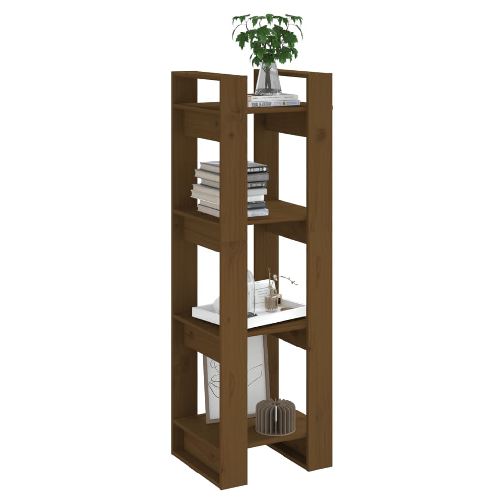 Bibliothèque/Cloison Marron miel 41x35x125 cm Bois massif - XIOS