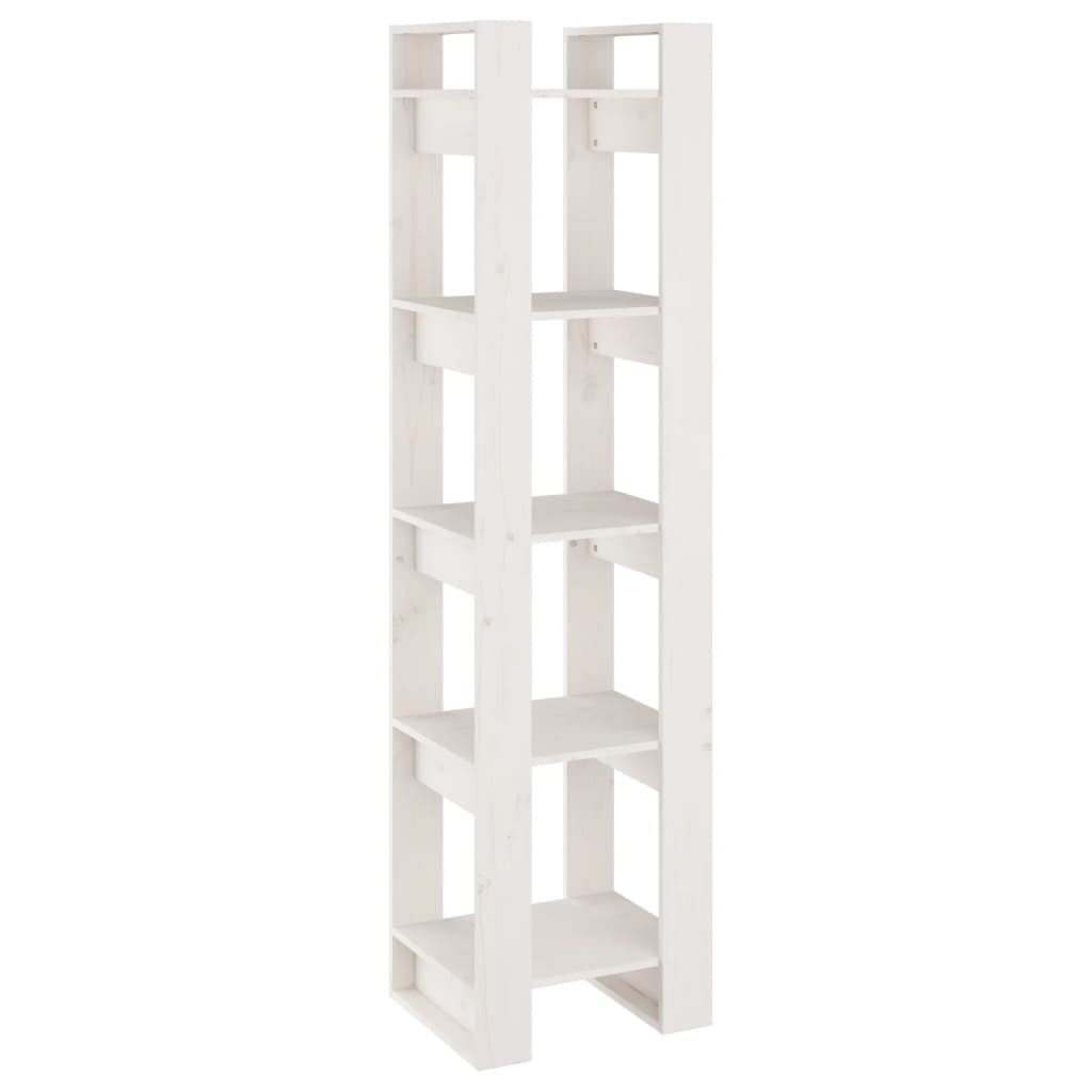 Bibliothèque/Séparateur de pièce Blanc 41x35x160 cm Pin massif - XIOS