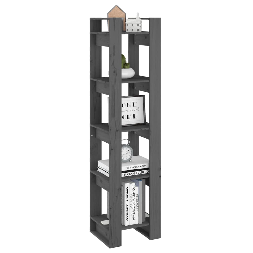 Bibliothèque/Séparateur de pièce Gris 41x35x160 cm Pin massif - XIOS