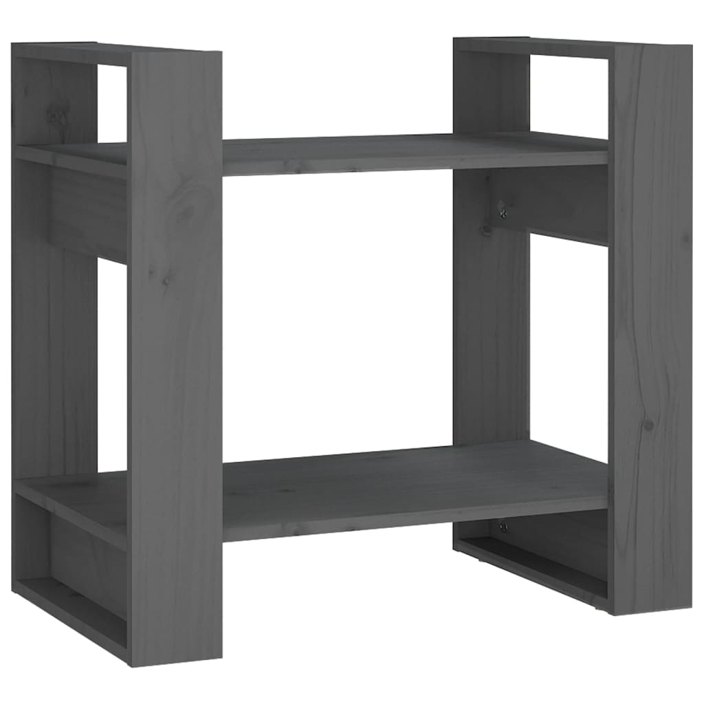 Bibliothèque/Séparateur de pièce Gris 60x35x57 cm Pin massif - XIOS