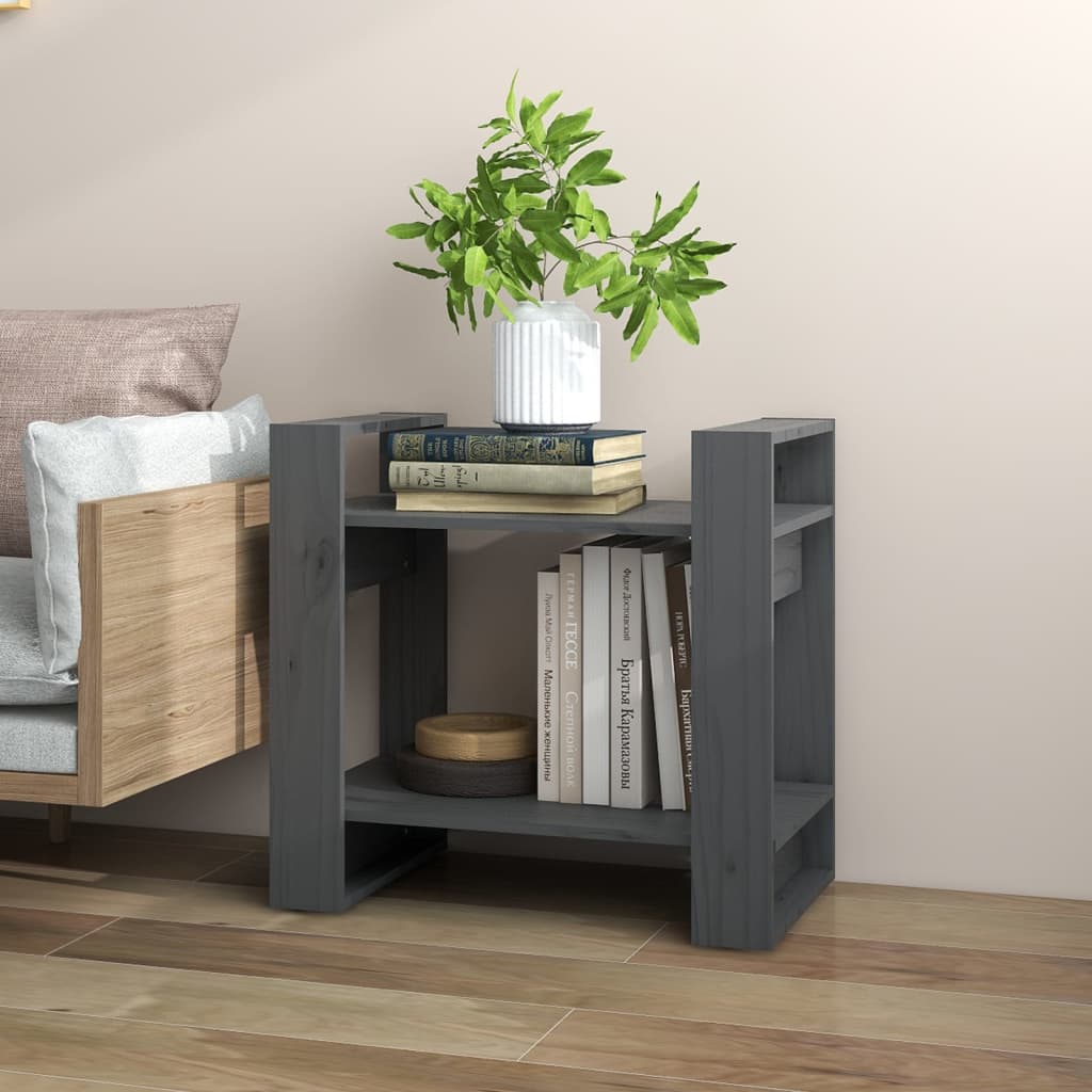 Bibliothèque/Séparateur de pièce Gris 60x35x57 cm Pin massif - XIOS