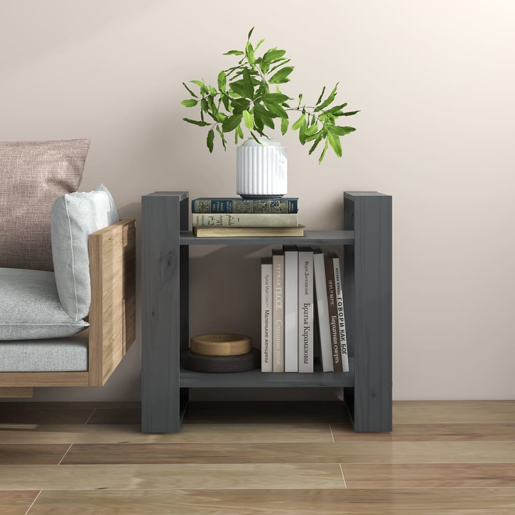 Bibliothèque/Séparateur de pièce Gris 60x35x57 cm Pin massif - XIOS